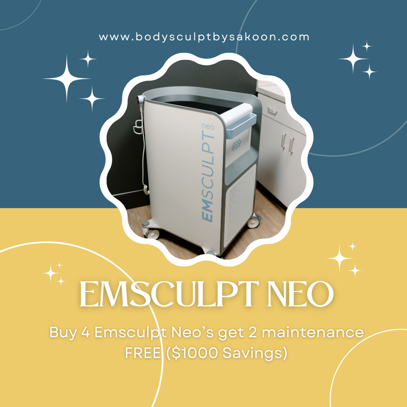Buy 4 Emsculpt Neo, get 2 Free maintaince treatments | BodySculpt Labs By Sakoon in Omaha NE